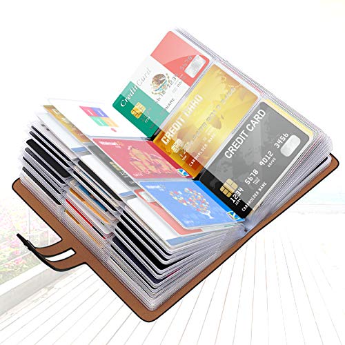 Padike RFID Credit Card Holder Business Card Organizer , with 96 Card Slots Credit Card Protector for Managing Your Different Cards to Prevent Loss or Damage (Black) - Image 1