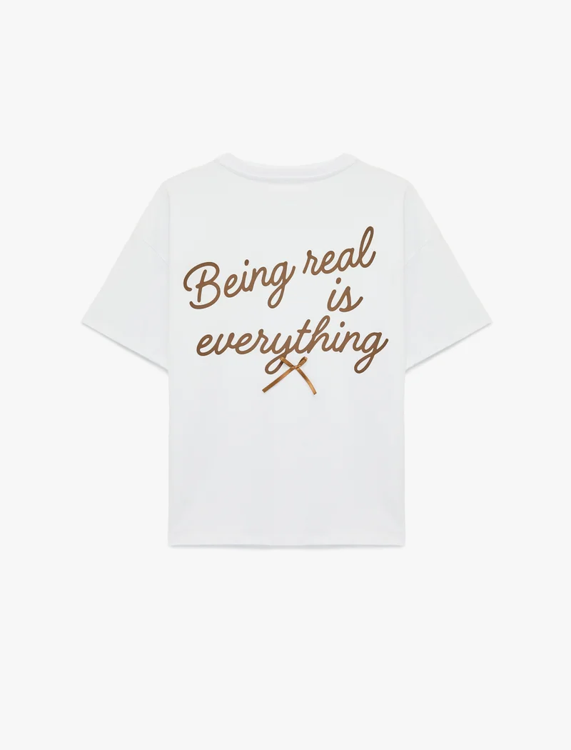 Koton  Back Printed Short Sleeves Oversized T-Shirt for Women | Best Price UAE