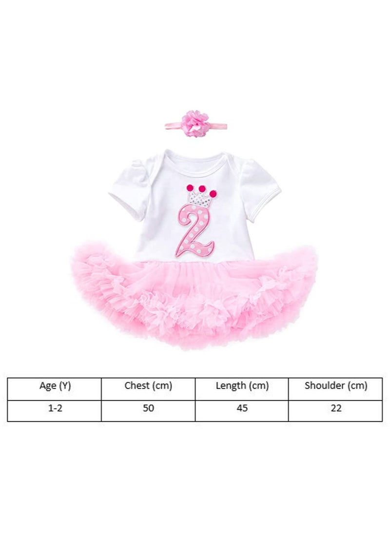 We Happy 3-Piece 2nd Birthday Baby Girls Dress Princess Costume  - Image 4