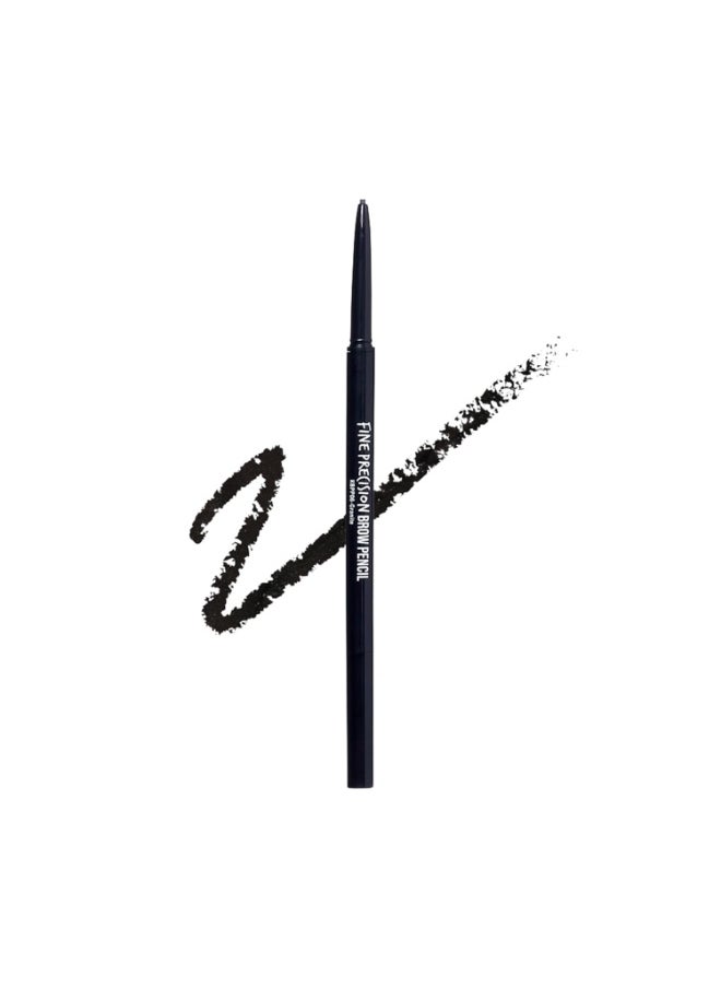 kiss new york Professional Brow Pencil with Spoolie Brush, Ultra-Fine Precision Point Eyebrow Pencil, Dual-Sided Precise, Slim Definer, Fills Brows, Long-Lasting (Granite)  - Image 1