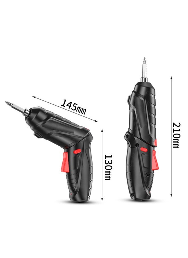 NIBEMINENT - 47 Pcs Electric Screwdriver Set, Rechargeable Electric Power Screwdriver Set with Pivoting Handle & LED Light, Cordless Screwdriver Bit, USB Charging Cable, Carrying Case - Image 1