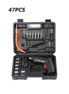 NIBEMINENT 47 Pcs Electric Screwdriver Set, Rechargeable Electric Power Screwdriver Set with Pivoting Handle & LED Light, Cordless Screwdriver Bit, USB Charging Cable, Carrying Case  - Image 4