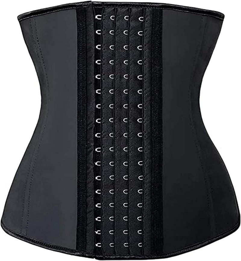 ELECDON Waist Trainer Body Shaper Underbust Waist Corsets for Women Latex 9 Steel Bones Breathable Plus Size Tight Fit for Waist Training Help with Posture, L - Image 1