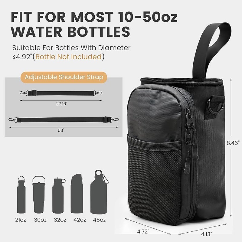 Balency Magnetic Gym Bag for Men, Magnetic Gym Water Bottle Bag, Water Bottle Holder with Phone Pockets, Powerful Magnet Gym Pouch, Magnet Crossbody Bags, Gym Accessories for Women - Image 4