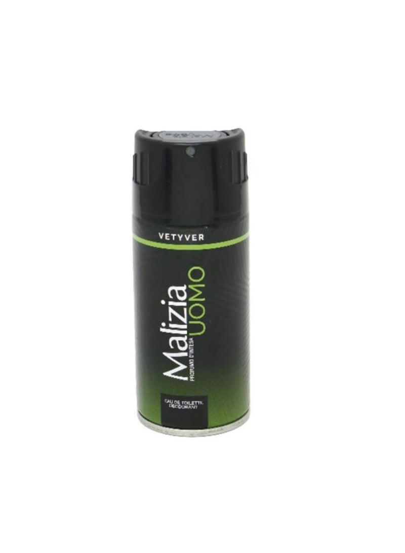 Malizia Uomo Deo Vetyver Body Spray 150ml