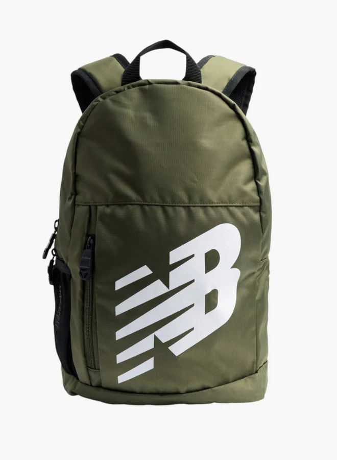 New Balance Logo Print School Backpack with Adjustable Shoulder Straps - 14x28x43 cm