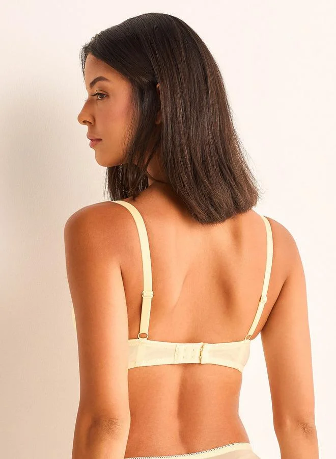 Splash FAV Mesh and Lace Padded Wired Demi Bra