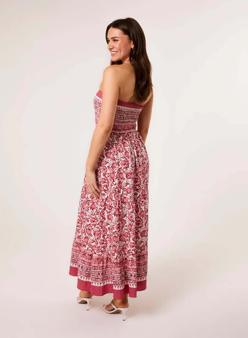 Blue Vanilla Shirred Bust Bandeau Dress