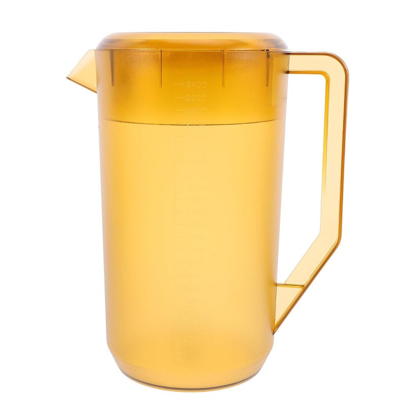 Plastic Pitcher With Lid 2400ml Frosted Beverage Jug With Scale - Image 2