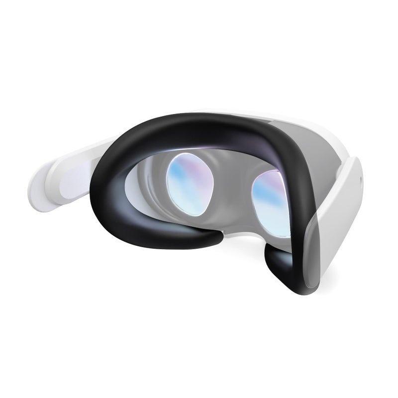 APEXINNO VR Silicone Face Pad Cover for Meta Quest 3 Original Headset Accessories,Oculus/Meta Quest 3 Accessories VR Face Cushion Pad Mask for Original Headset Face Pad (Black) - Image 1