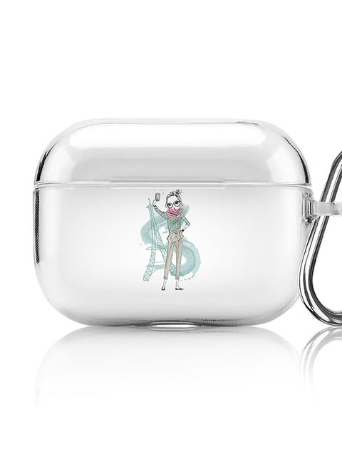Classic Clear printed Case for Apple AirPods Pro 2nd Generation Thin Transparent Cover [Designed for Apple AirPods Pro 2nd Generation] - Selfie by Eiffel