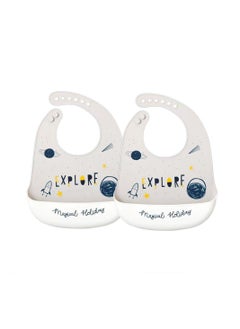 Muslin Tree 2-Piece Waterproof Silicone Baby Bibs  - Image 1