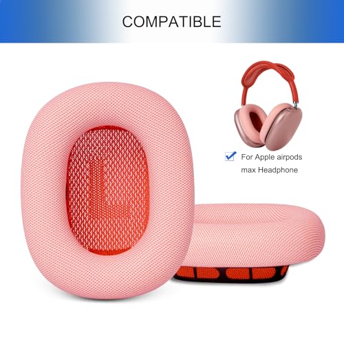 G GVOEARS Ear Cushions Replacement for AirPods Max - Upgraded Ear Pads for Apple AirPods Max Headphones, GVOEARS Ear Cups Cover for Workout (Pink) - Image 2