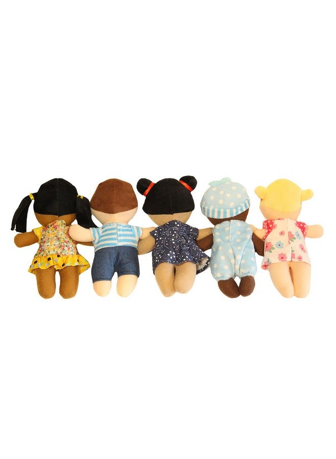 Making Believe Diversity Buddies Plush Diversity Dolls - Multicultural Dolls For Kids | Multicultural Baby Dolls, Different Races Dolls, Multi-Ethnic Multiracial Dolls | Daycare Toys - 8" - Set Of 5 - Image 2