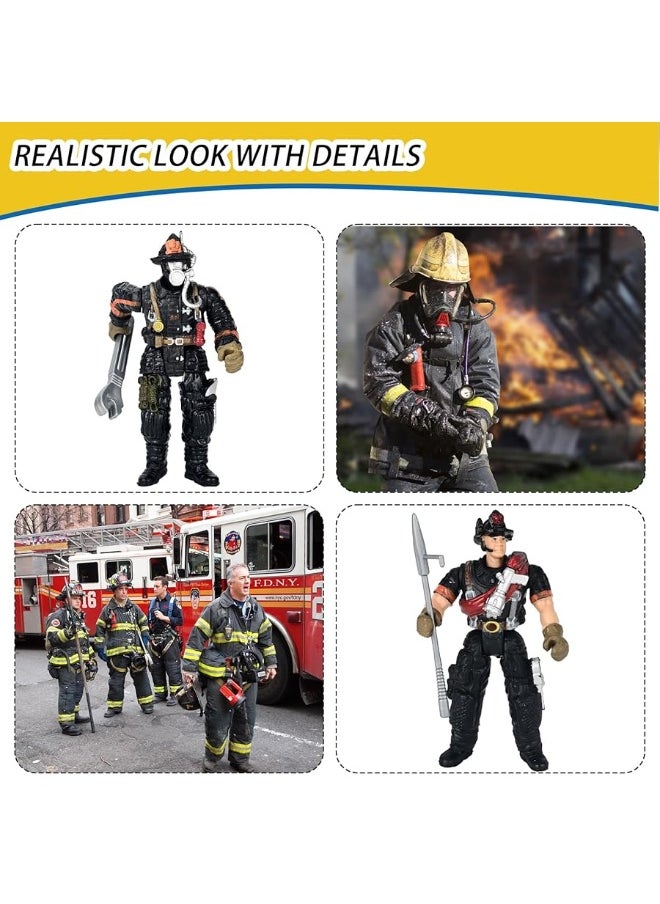 HAPTIME 8 Pieces Firefighter Action Figures, Fireman Toys for 3 4 5 6 7+ Year Old Boys, 4-Inch Toy Figure & Playsets with Accessories, Ideal Gifts for Boys Girls Kids Party Favor - pzsku/Z04542260693A04C0D5B8Z/45/_/1729171901/afa5e724-a7b0-483f-b5a1-3e6bd3f0daa3