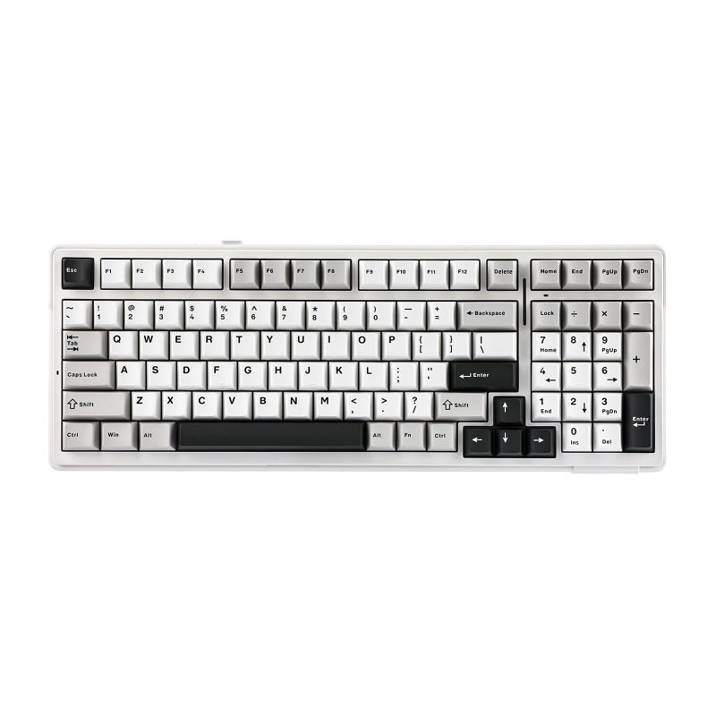EPOMAKER x AULA F99 Wireless Mechanical Keyboard, Hot Swappable Gasket Custom Gaming Keyboard with Five-Layer Padding, Bluetooth/2.4GHz/USB-C, 8000mAh Battery (White Grey, Nimbus V3 Switch) - Image 1