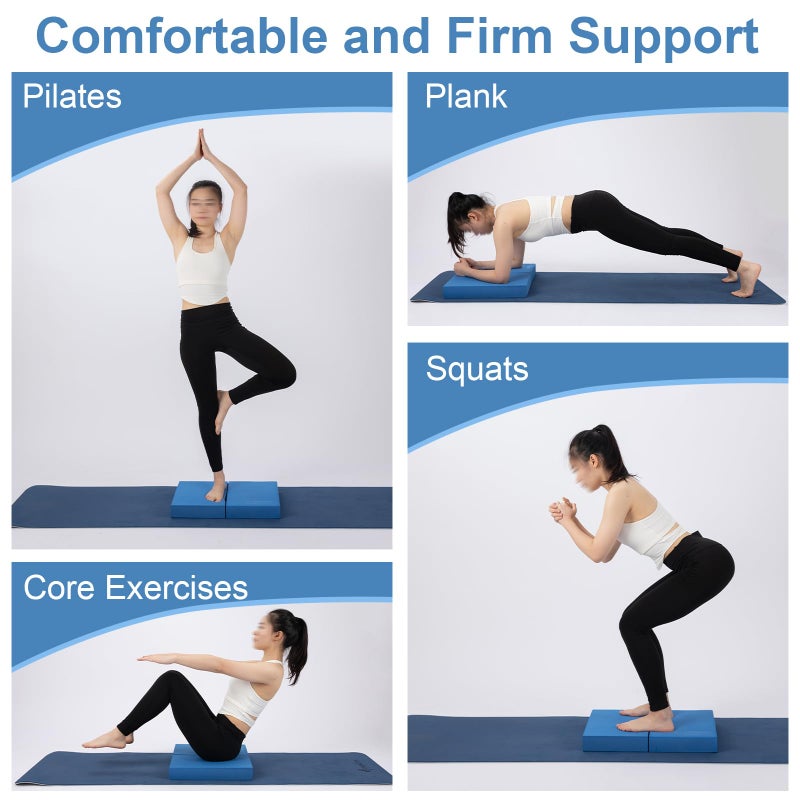 StrongTek 2-in-1 Non-Slip Balance Pad - High-Density Foam Cushion, Supportive Exercise Mat & Knee Pad for Core Training, Yoga, Pilates, Physical Therapy, Stability Training, Stretching, and Rehab - Image 5