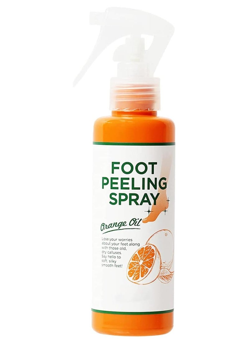 DubaiGallery بخاخ تقشير القدم بخاخ تقشير القدم بزيت البرتقال وشجرة الشاي بخاخ تقشير القدم مرطب ومغذي بخاخ تقشير وإزالة الجلد الميت (بخاخ تقشير البرتقال) - Image 1