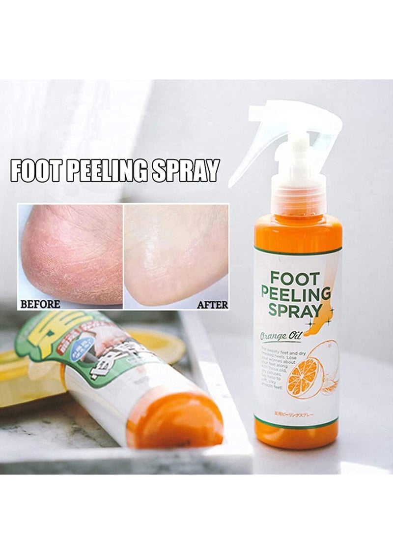 DubaiGallery بخاخ تقشير القدم بخاخ تقشير القدم بزيت البرتقال وشجرة الشاي بخاخ تقشير القدم مرطب ومغذي بخاخ تقشير وإزالة الجلد الميت (بخاخ تقشير البرتقال) - Image 2