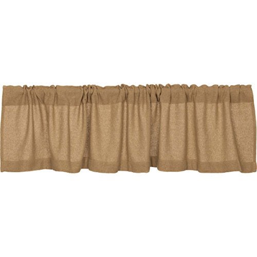 VHC Brands Burlap Natural Window Valance, Tan, 16x72 - Image 4