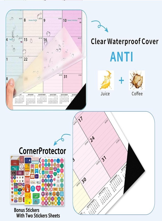 Dayvorax 2026 Desk Calendar - 18 Monthly Calendar 2026-2027, Jan 2026 - Jun 2027, 17" x 12", Large Desk Calendar 2026-2027 with Thick Paper, Large Blocks, Stickers, Home or Office Calendar for Easy Organizing - Image 5
