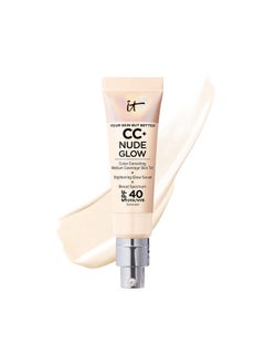 IT COSMETICS Cc+ Nude Glow Lightweight Foundation + Glow Serum With Spf 40 With Niacinamide Hyaluronic Acid & Green Tea Extract Fair Ivory 1.08 Fl Oz  - Image 2
