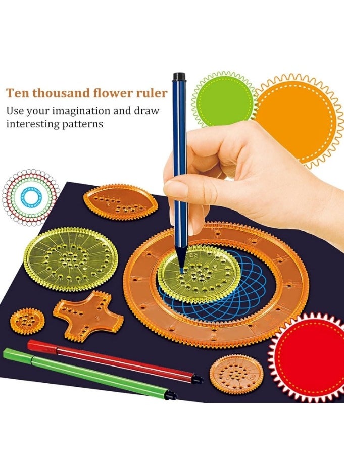 OASIS-TH - 27 Pieces Spirograph Design Set Classic Gear Design Kit - Image 1