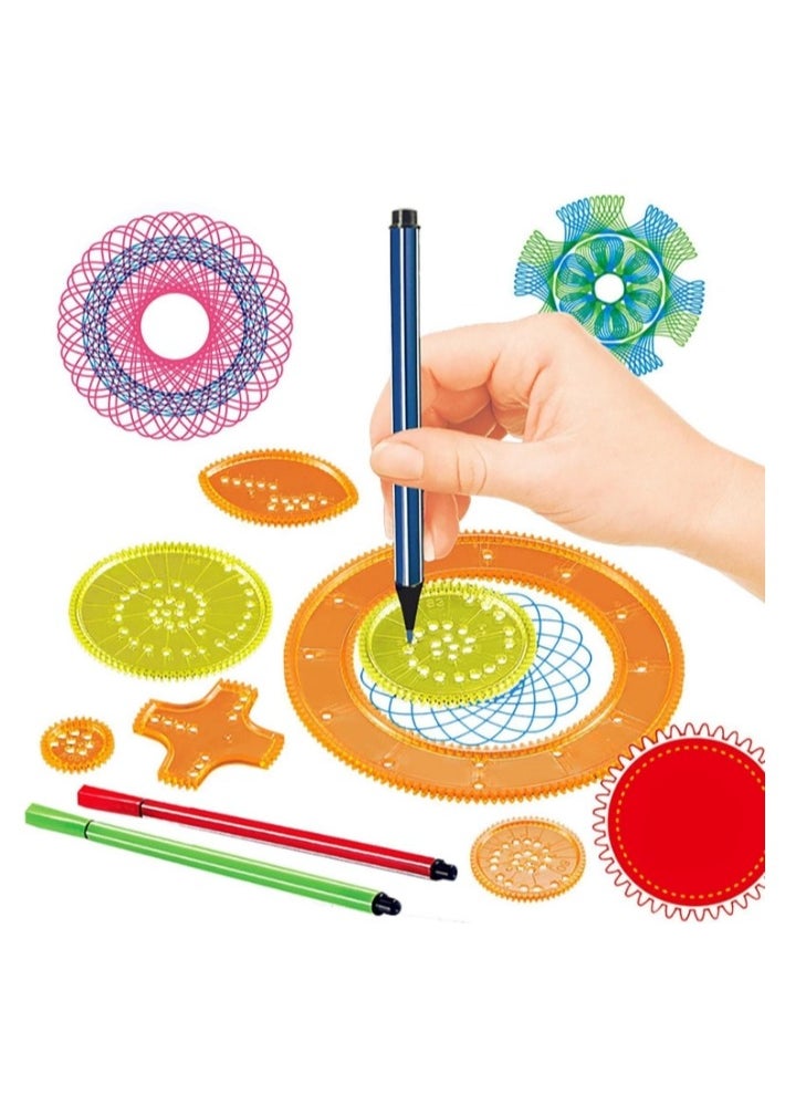 OASIS-TH - 27 Pieces Spirograph Design Set Classic Gear Design Kit - Image 1