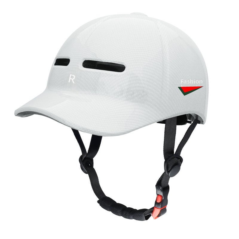 In-Mold Urban Bike Helmet – One-Piece Molded Lightweight Casual Cycling Helmet with Baseball Brim, Ventilated EPS Foam for E-Bike, Scooter, Skateboarding & Roller  Skating