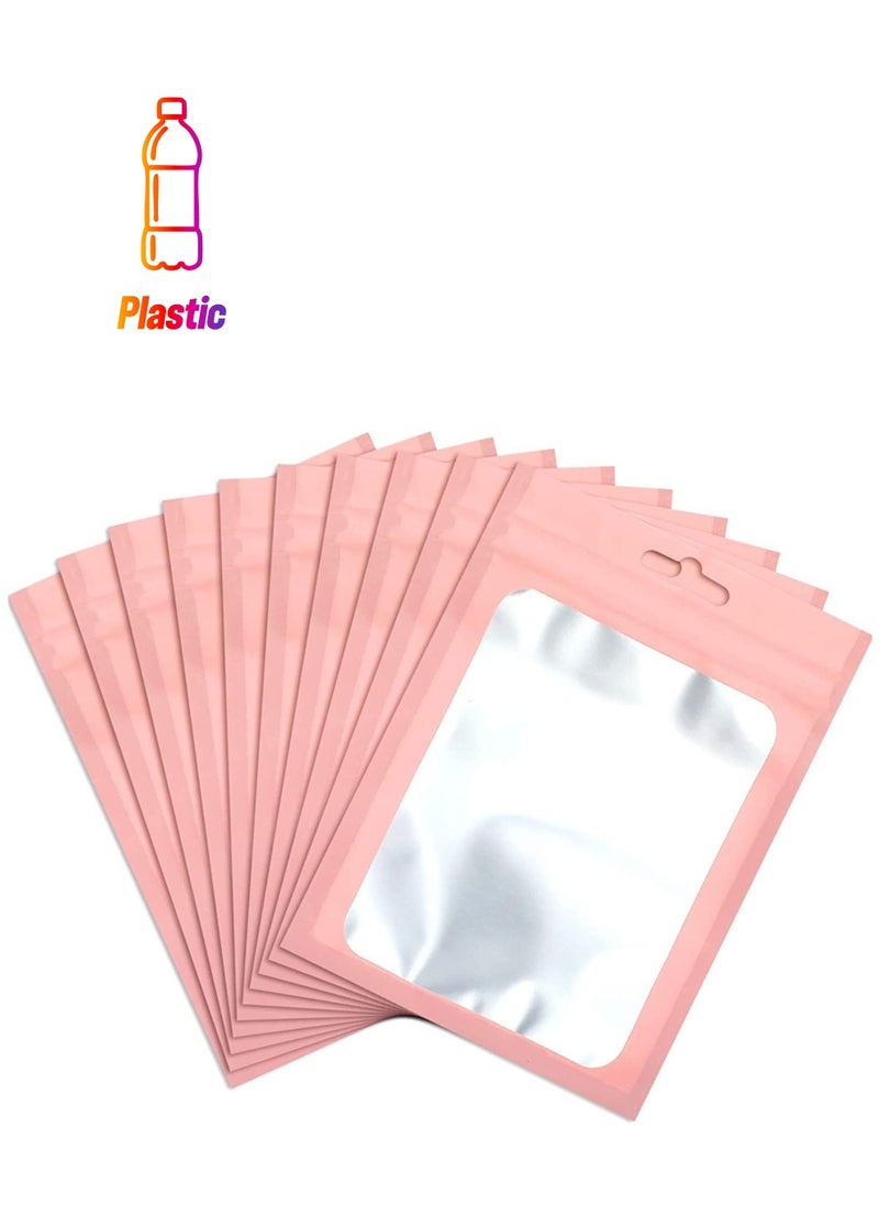 KASTWAVE Mylar Bags, 100 Pieces Smell Proof Bags Resealable Storage Bag with Clear Window Packaging Foil Pouch Bags  - Image 1