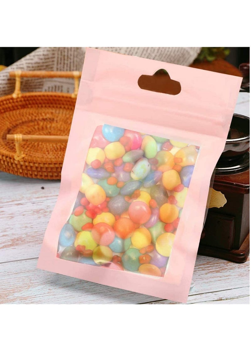 KASTWAVE Mylar Bags, 100 Pieces Smell Proof Bags Resealable Storage Bag with Clear Window Packaging Foil Pouch Bags  - Image 3