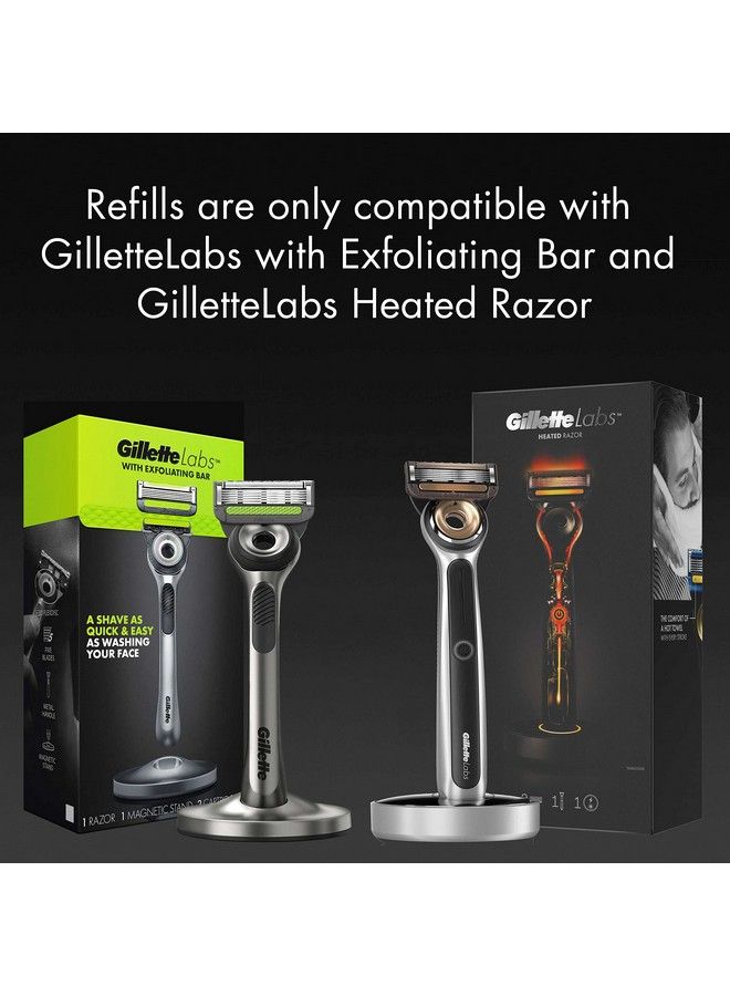 Gillette Mens Razor Blade Refills With Exfoliating Bar By Labs Compatible Only With Labs Razors With Exfoliating Bar And Heated Razor 6 Razor Blade Cartridges - Image 3