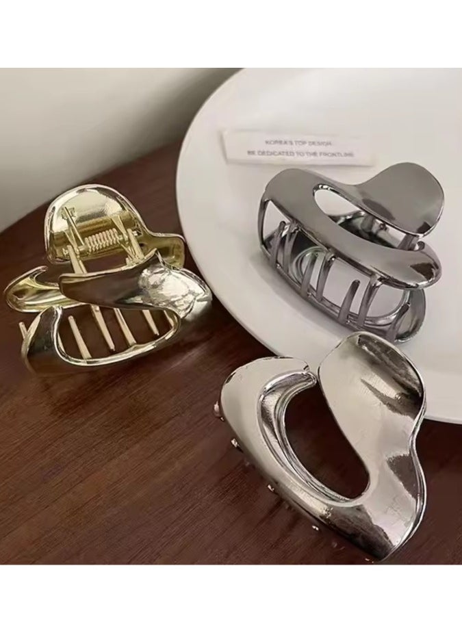 Goolsky New Exquisite Metal Hair Claw Elegant Hollow Geometric Small Hair Clips Korean Barrettes Girs Hairpin Fashion Hair Accessories  - Image 3