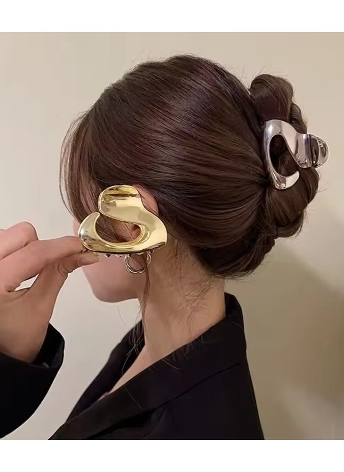 Goolsky New Exquisite Metal Hair Claw Elegant Hollow Geometric Small Hair Clips Korean Barrettes Girs Hairpin Fashion Hair Accessories  - Image 4