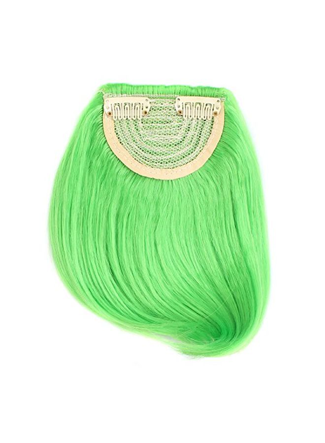 Loquat Clip-In Straight Oblique Bang Fluorescent Green 18cm - Image 2