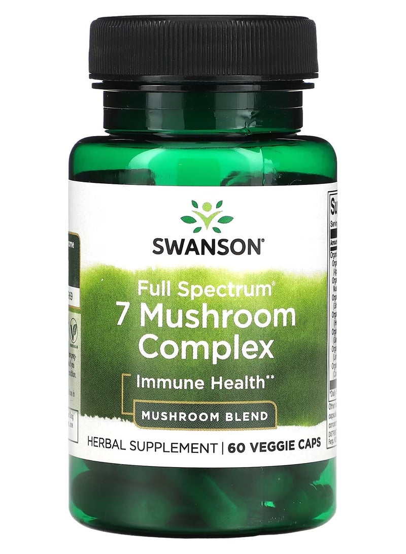 SWANSON Swanson, Full Spectrum 7 Mushroom Complex, 60 Veggie Caps
