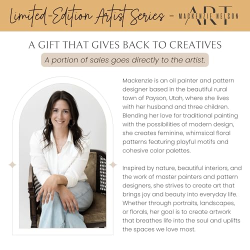 Nectar & Nest Bread Baker Set, Reusable Beeswax Bread Bags for Homemade Bread, Sourdough Bag, Organic Cotton Beeswax Bowl Cover, Limited-Edition Artist Series (December Blooms by Mackenzie Nelson Art) - Image 3