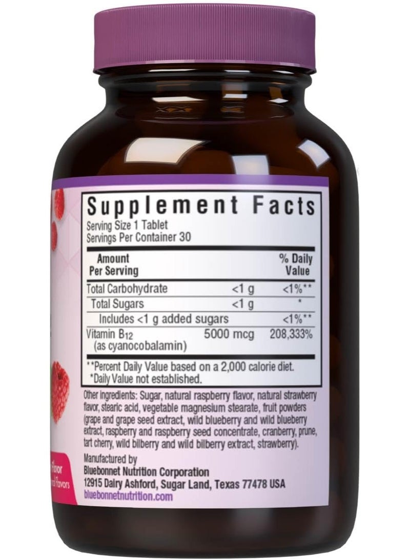 Bluebonnet Earth Sweet Chewables Vitamin B12 5000 mcg - 30 Chewable Tablets - Image 2