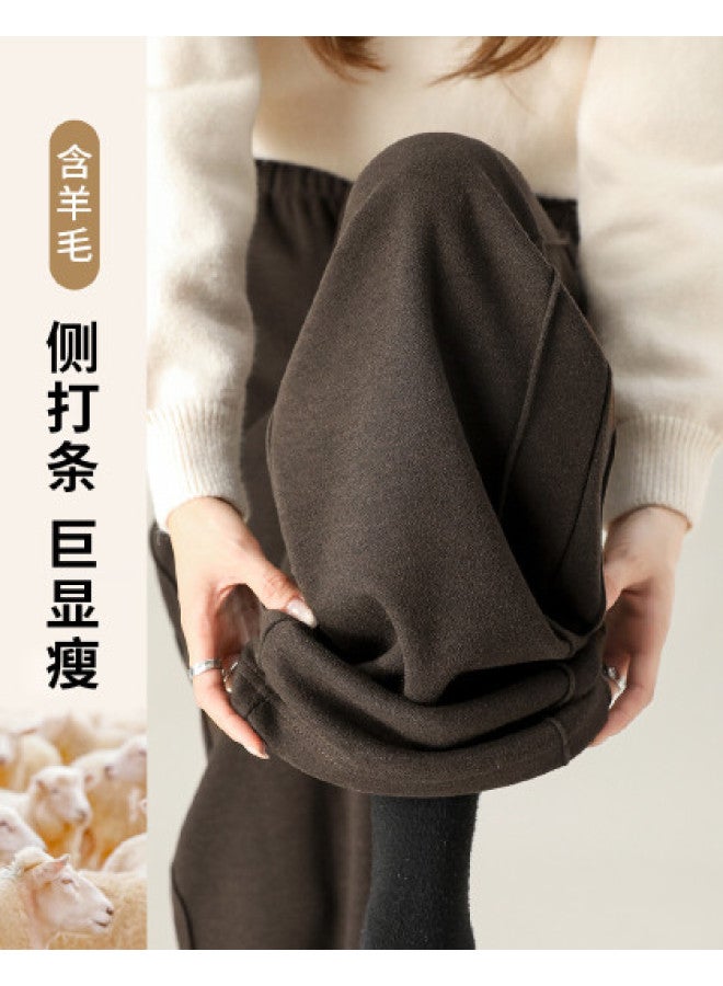 Hstyle slim High-waist Wide-leg Pants For Women - 2025 Spring/fall Collection, Versatile Lazy Chic Style, Slimming Casual Trousers - Image 1