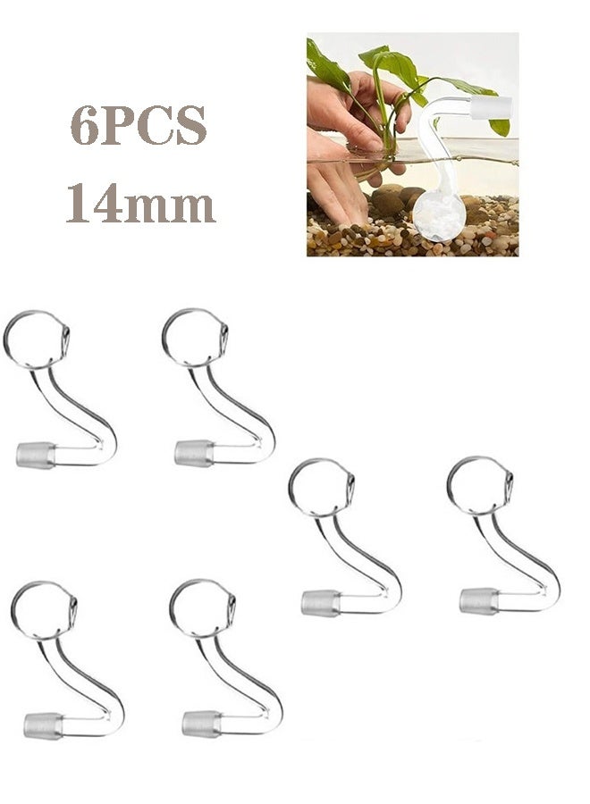 YelaJoy 6Pcs 14mm Glass Mini inflow Pipe,Inflow Pipe Water Pump Aquarium FilterTubing, Surface Skimmer, AquariumPlanted Tank Aquascaping Fish TankAccessories, for Fish Tank - Image 1