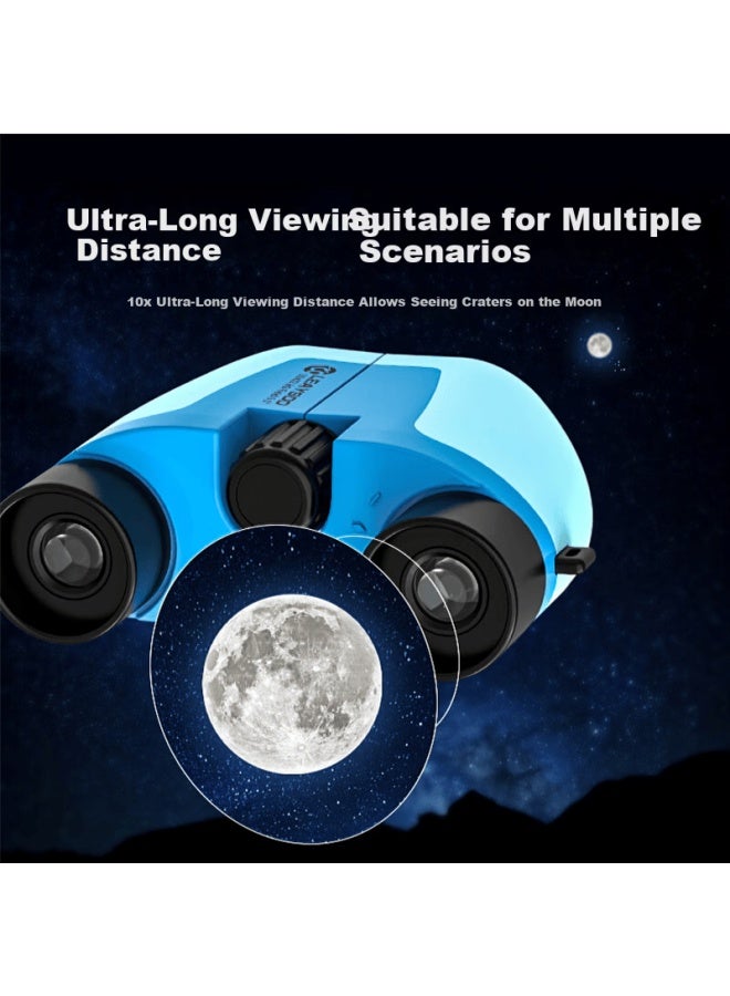 Leaysoo Leilong Yueying 10x22 Blue Children's Mini Hd High-power Binoculars Portable Kids Gift - Image 2