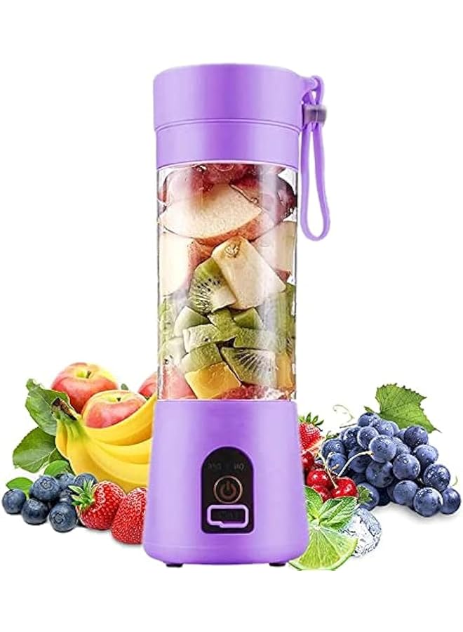 1st Usb Mini Electric Fruit Juicer Handheld Smoothie Maker Blender Purple - Image 1