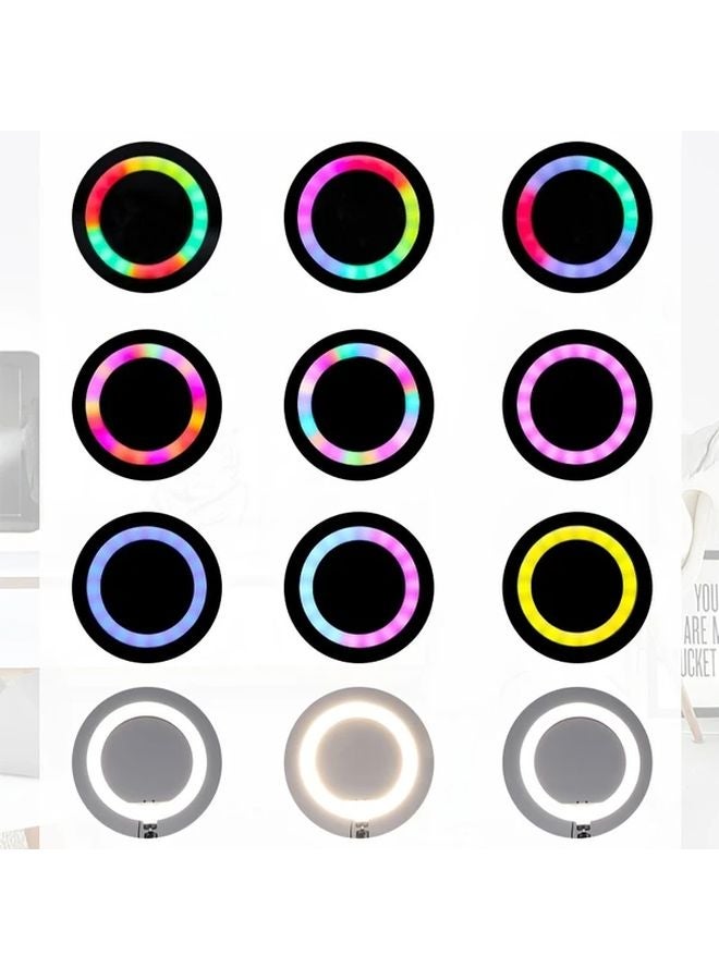 10 بوصة حلقة ضوء LED RGB مزودة بالطاقة عبر USB للبث المباشر والتصوير والفيديو - Image 5