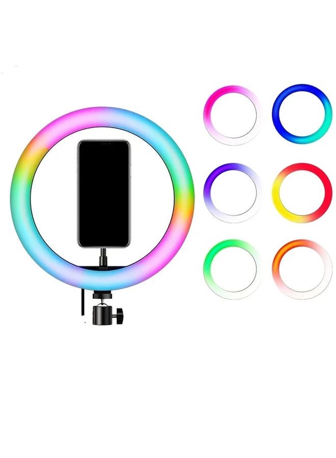 10 بوصة حلقة ضوء LED RGB مزودة بالطاقة عبر USB للبث المباشر والتصوير والفيديو - Image 3