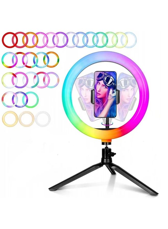 10 بوصة حلقة ضوء LED RGB مزودة بالطاقة عبر USB للبث المباشر والتصوير والفيديو - Image 1