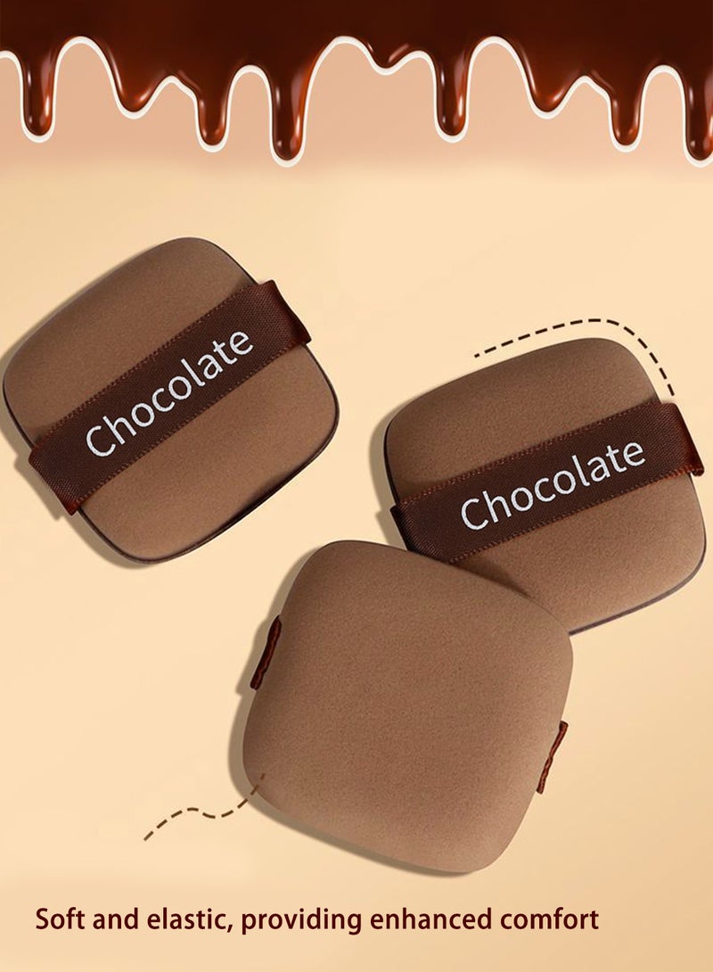Generic 6Pack Square Powder Sponge Puff, 8.5t Makeup Blending Sponge in Chocolate Brown Colors for Flawless Application - Image 3