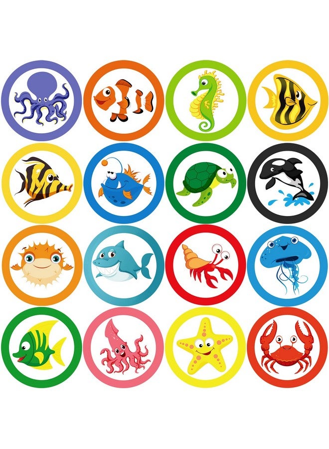 Woanger 240 Pieces Toilet Targets for Boys, Ocean Animals Potty Training Flushable Targets Sea Creatures Potty Training Stickers 2 Inch Pee Stickers Color Changing Pee Signs for Toddler Boys Training - Image 1