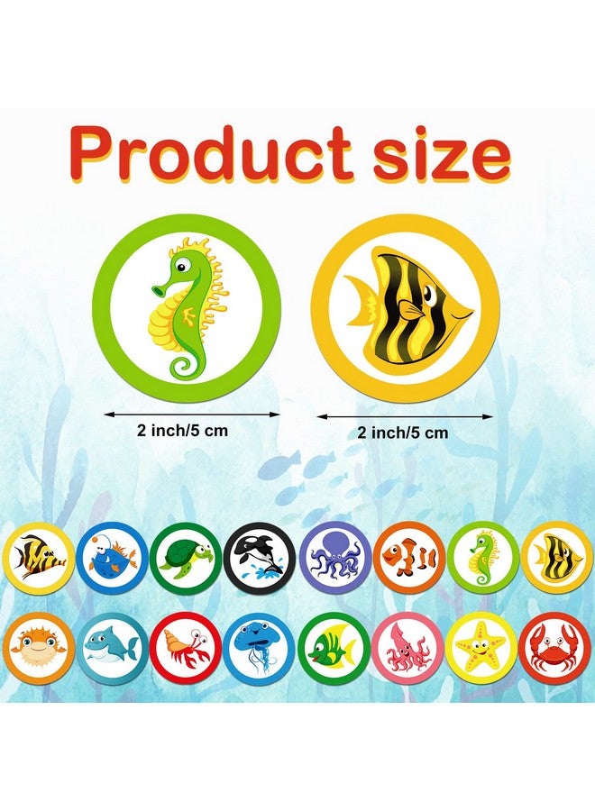 Woanger 240 Pieces Toilet Targets for Boys, Ocean Animals Potty Training Flushable Targets Sea Creatures Potty Training Stickers 2 Inch Pee Stickers Color Changing Pee Signs for Toddler Boys Training - Image 2