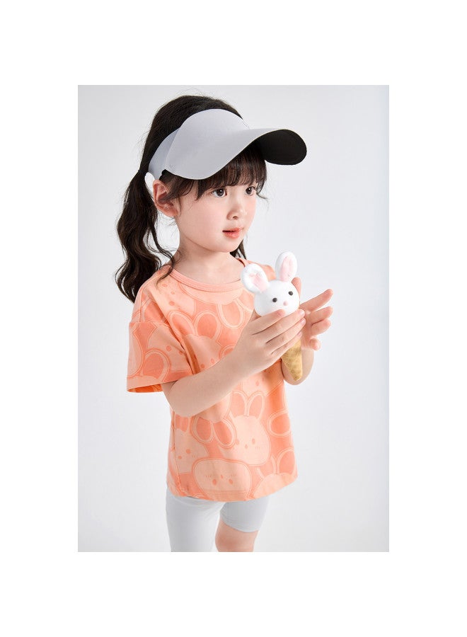 DEESHA All-over Print Bunny】baby & Toddler Girls' T-shirt Summer Thin Casual Short-sleeve Top - Image 4