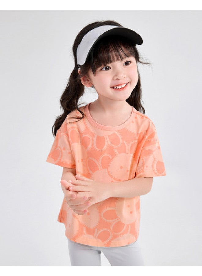 DEESHA All-over Print Bunny】baby & Toddler Girls' T-shirt Summer Thin Casual Short-sleeve Top - Image 1